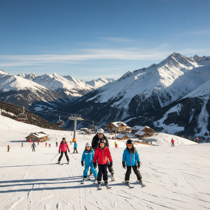 Luz Ardiden station de ski familiale dans les Hautes-Pyrénées avec vue panoramique sur les sommets enneigés